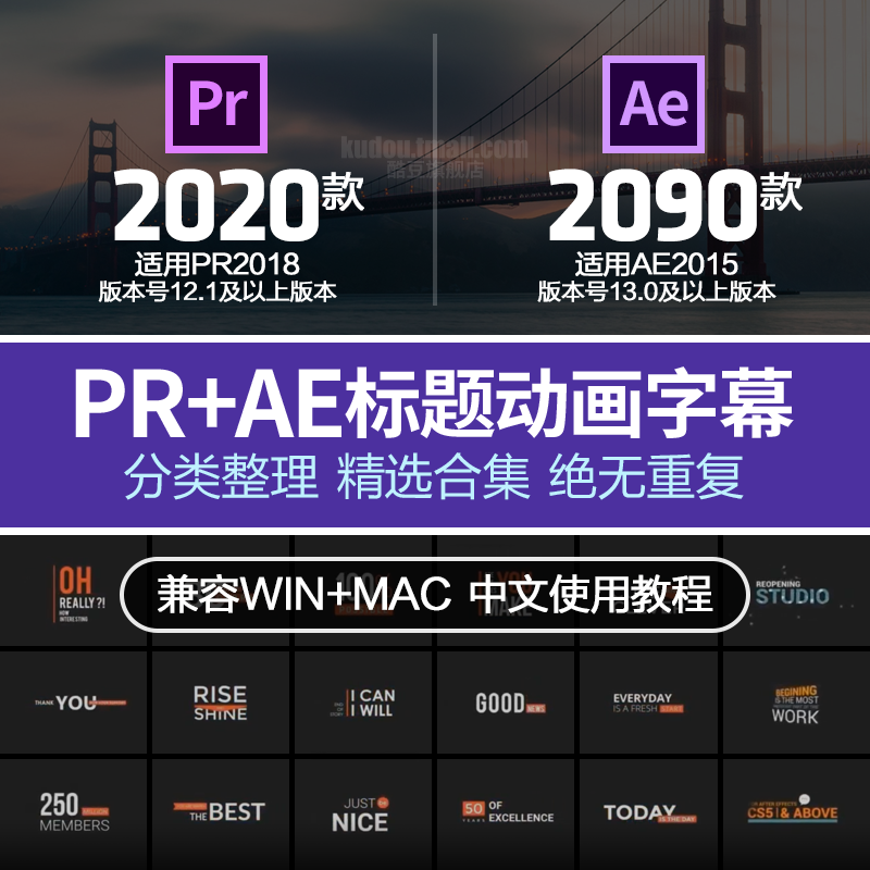 5000款PR+AE標(biāo)題字幕合集（全網(wǎng)最全合集）標(biāo)題字幕大全合集