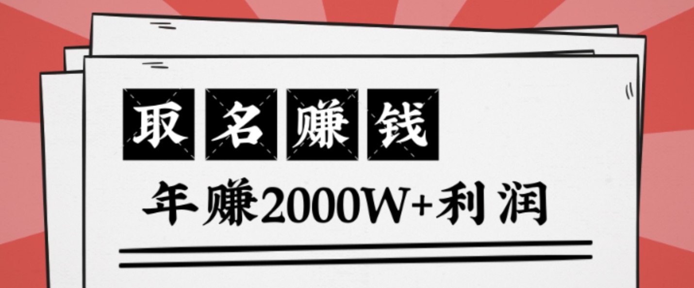 王通：不要小瞧任何一個(gè)小領(lǐng)域，取名技能也能快速賺錢，年賺2000W+利潤 百度網(wǎng)盤插圖