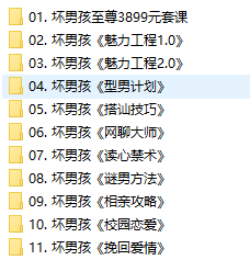 壞男孩學院全套vip課程_趣資料視頻教程