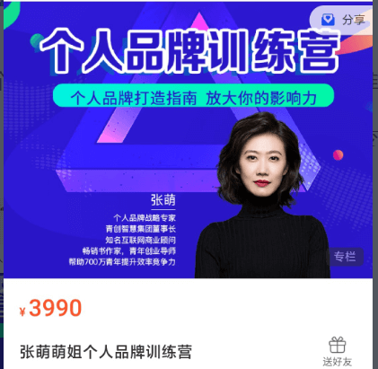 張萌萌姐個人品牌訓練營-價值3990元-百度云網盤教程資源