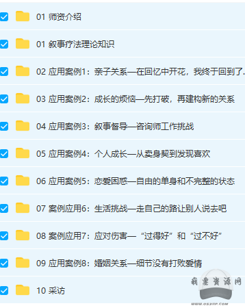 詹宗熙 敘事療法應用與案例教學課程 視頻+課件_趣資料視頻教程