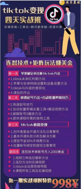 Tiktok變現模式和方式實戰班價值998元-百度云網盤教程資源