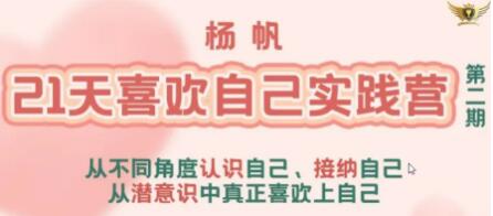 楊帆《21天喜歡自己實踐營》從潛意識中真正喜歡上自己_百度云網盤資源教程