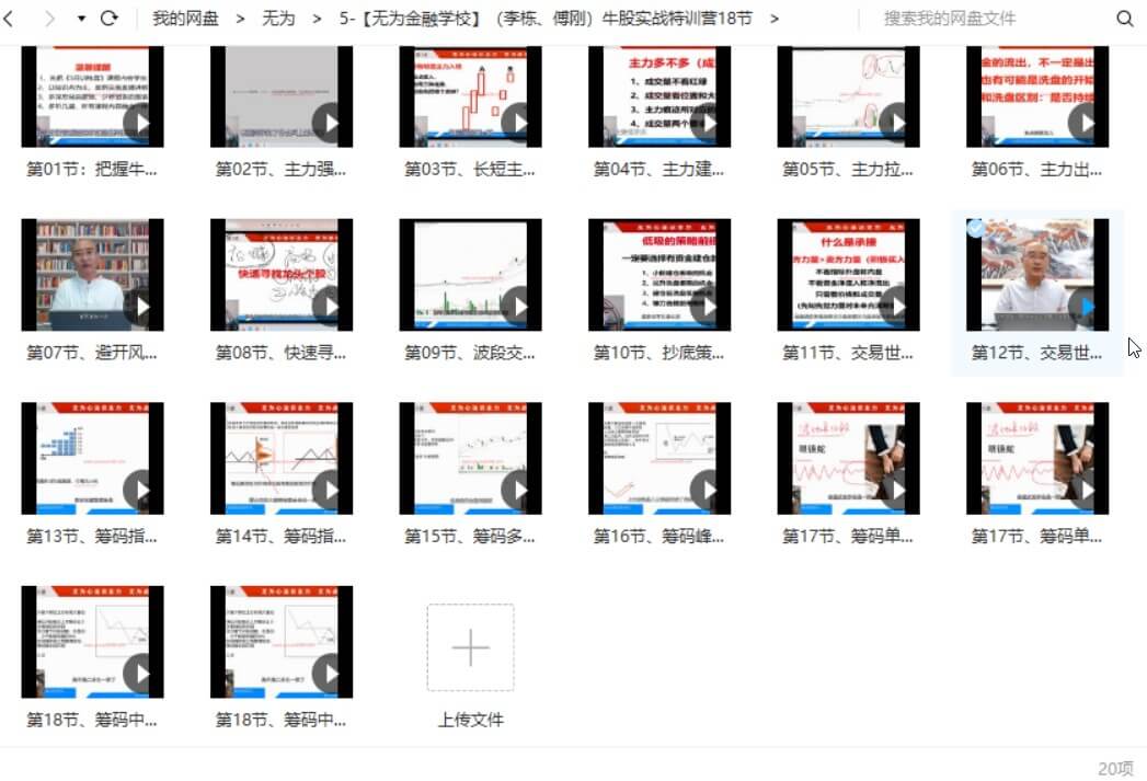 無為學(xué)院（李棟、傅剛）牛股實戰(zhàn)特訓(xùn)營18節(jié)_百度云網(wǎng)盤教程視頻插圖1