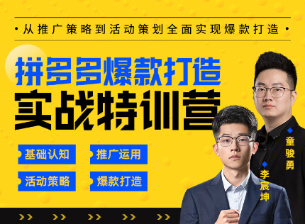 璽承云《拼多多爆款打造實(shí)戰(zhàn)特訓(xùn)營(yíng)》