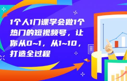 (瀚文-短視頻研究生)1個人1門課學會做1個熱門的短視頻號