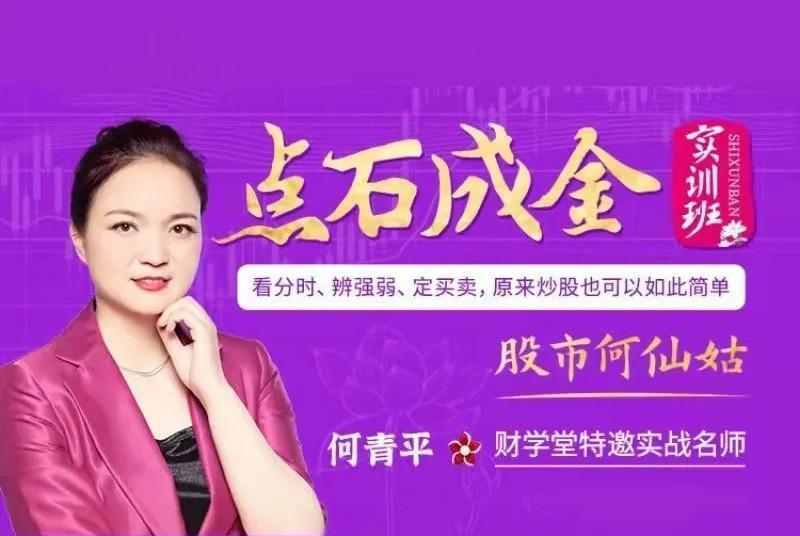 【股市何仙姑】何青平點石成金實訓課看分時判斷強弱定買賣原來炒股如此簡單