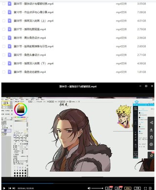 【設計上新】297.插畫師撒呀醬角色插畫進階班2020【畫質還行只有視頻】