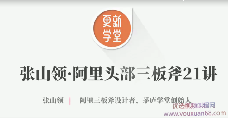 張山領 阿里頭部三板斧21講【完結】