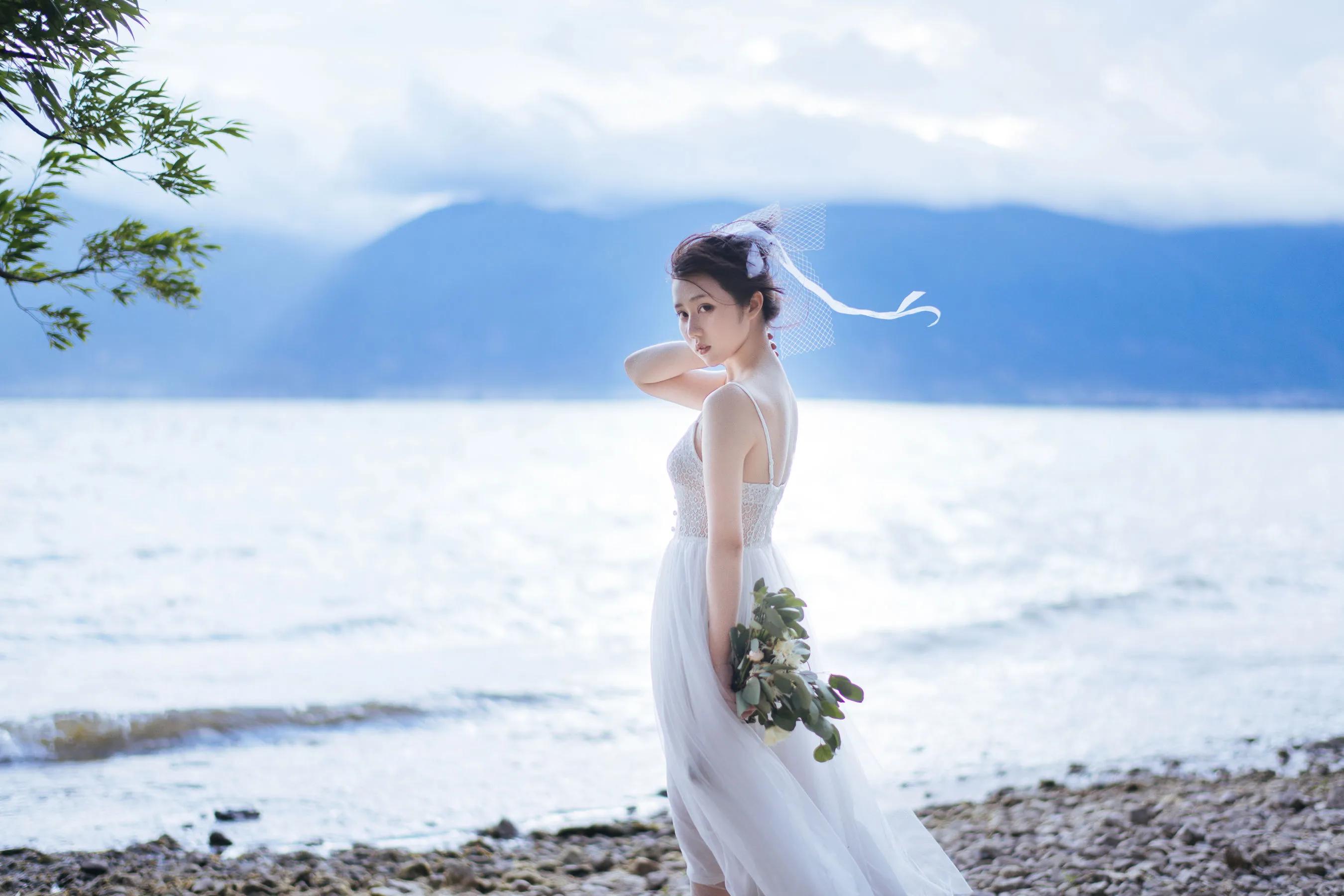 喵糖映畫 海邊姑娘（鏡醬）純色白裙，嚶嚶嚶插圖23