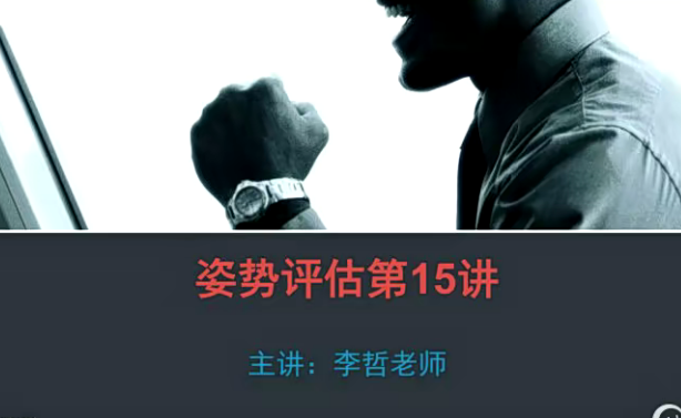 李哲2018姿勢(shì)評(píng)估視頻25講完整版