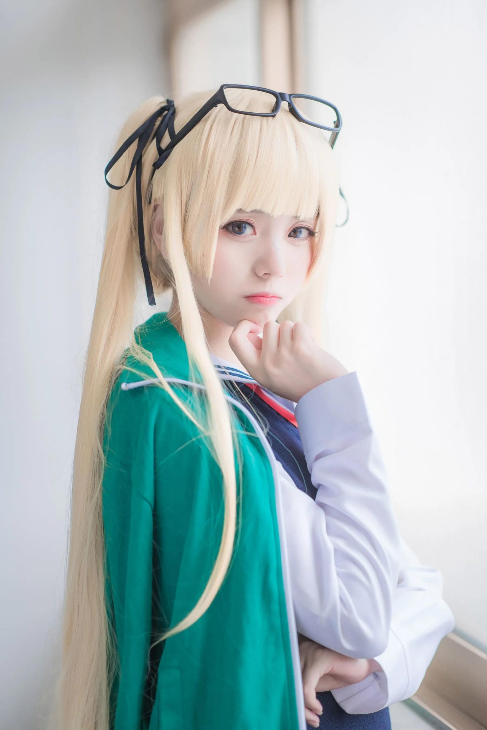 蘿莉COS 校服 黑絲誘惑圖欣賞（CN：白金Saki）