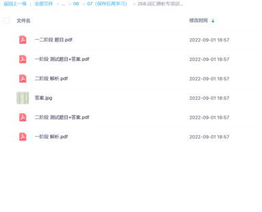 詞匯辨析專項訓練營一二階段網盤分享