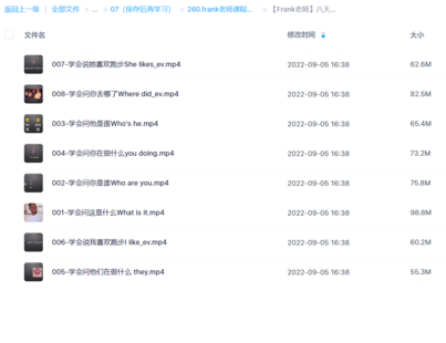 【Frank老師】八天基礎單詞句型鞏固課網盤分享