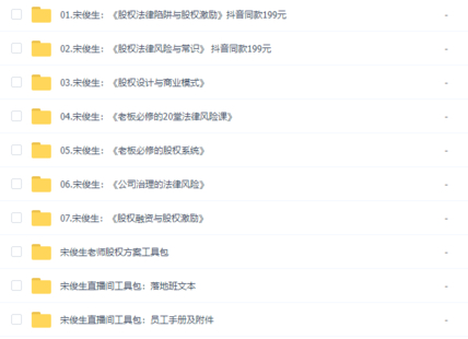 【法律上新】【其他】 《099 宋俊生律師股權(quán)專欄合集》