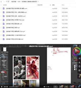 桃枝精致人像插畫與厚涂色彩2022年4月網盤分享