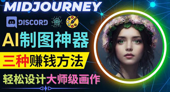 利用AI制圖神器Midjourney賺錢的3種方法：Midjourney的注冊和使用方法