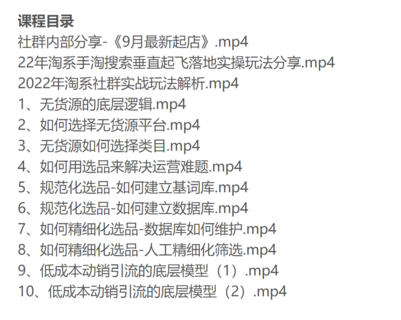 淘系店群人必進社群，價值上萬的玩法破解網盤分享