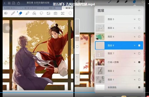 繪了個弦2022年1月古風古韻唯美插畫基礎【畫質不錯只有視頻】