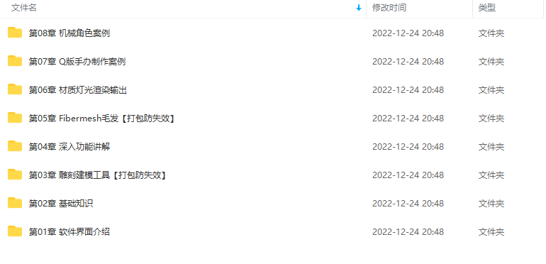周達學Zbrush2020入門教程百度網盤