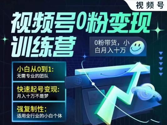 視頻號(hào)帶貨訓(xùn)練營(yíng)：視頻號(hào)0粉變現(xiàn)訓(xùn)練營(yíng)網(wǎng)盤分享