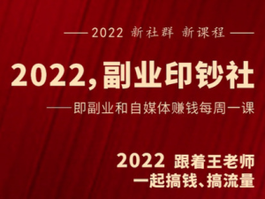 村西邊老王《2022副業(yè)印鈔社》百度網(wǎng)盤(pán)插圖