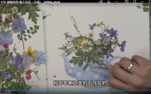 紙間夢水彩花卉年課2022年【畫質高清只有視頻】