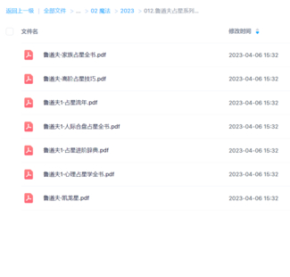 魯道夫占星系列七冊