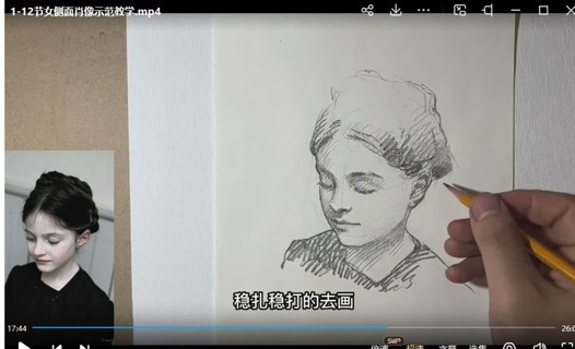 列賓美院姜毅速寫2022年【畫質高清有作業素材】