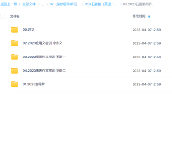 2023石雷鵬寫作高分沖刺密訓班（B站）