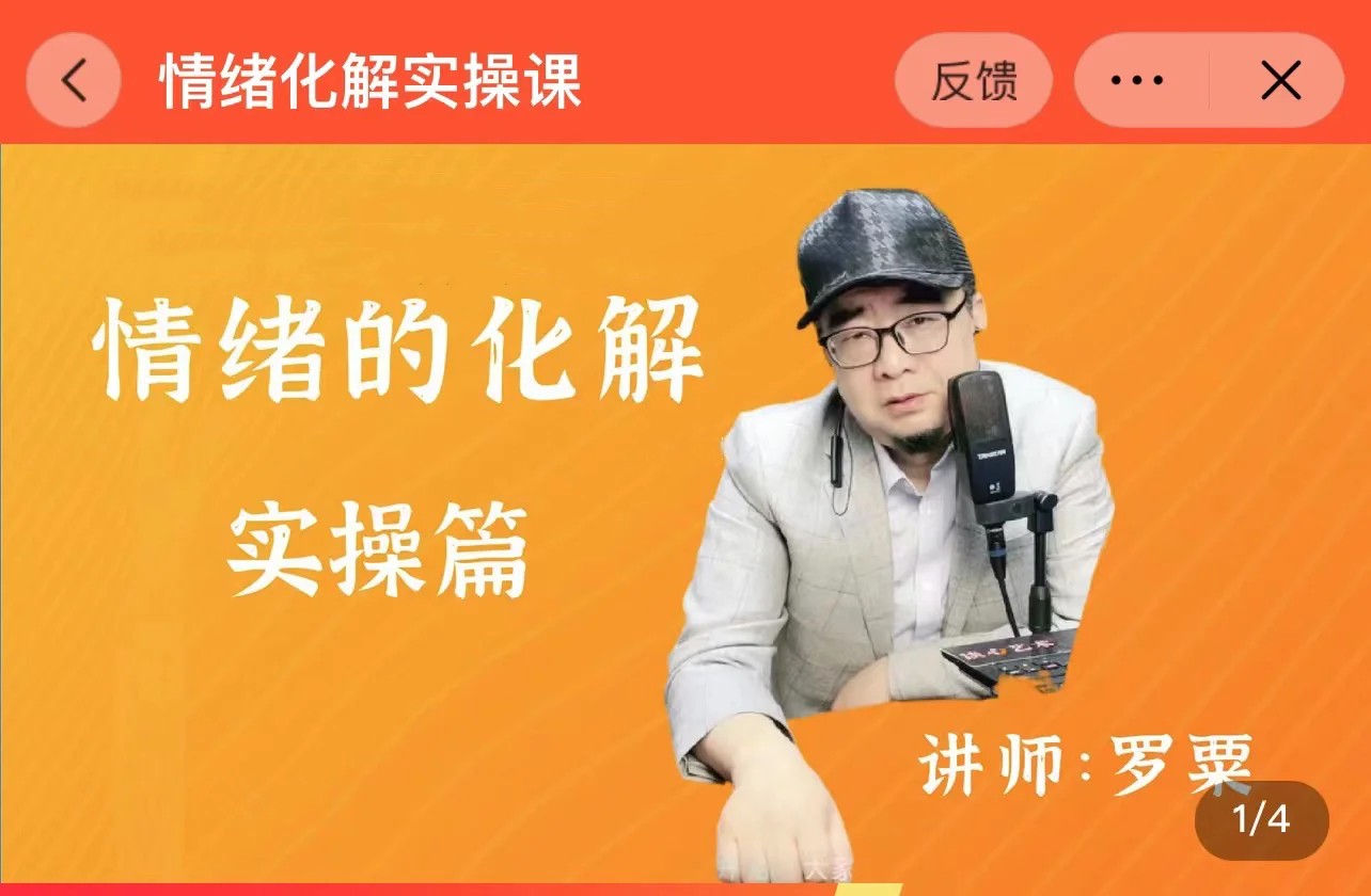 情緒的化解課一階段（羅粟）百度網盤