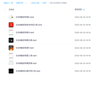 權俞通生肖神數特訓營十六期 8集