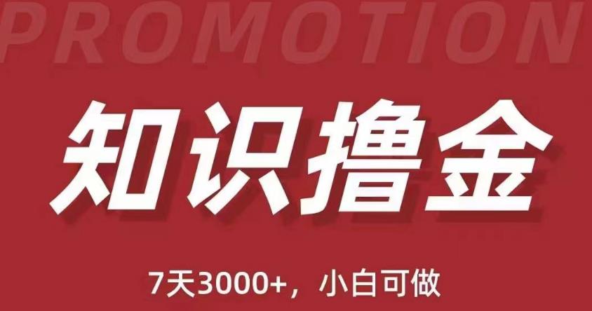 抖音知識擼金項目：簡單粗暴日入1000+當天見收益(教程+資料)百度網盤