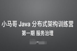 小馬哥Java分布式架構訓練營第一期服務治理百度網盤