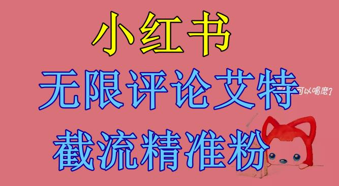 小紅書無限評論艾特截流精準粉（軟件+教程）百度網盤