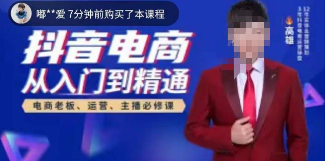 高雄哥?抖音電商從入門到精通，從賬號、流量、人貨場、主播、店鋪解析抖音電商核心邏輯