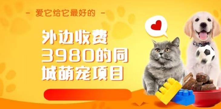 收費3980同城萌寵項目百度網盤