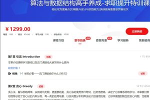 算法與數據結構高手養成-求職提升特訓課