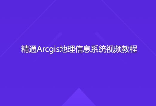 精通Arcgis地理信息系統視頻教程百度網盤