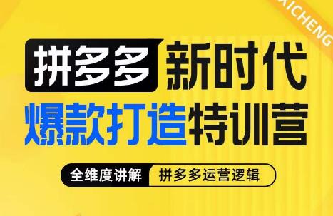 璽承?拼多多新時代爆款打造特訓營，講解拼多多運營邏輯百度網盤
