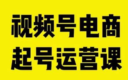 視頻號電商起號運營課，教新人如何自然流起號百度網盤