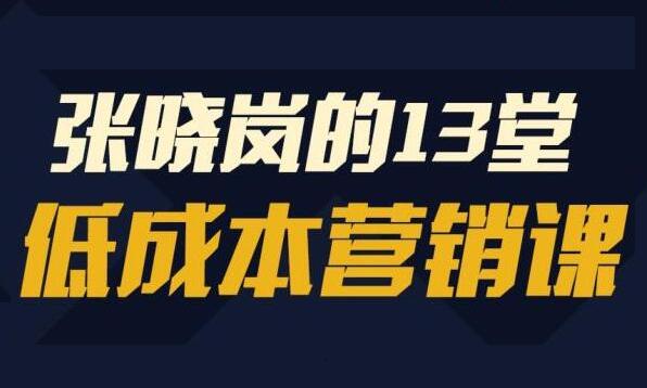 張曉嵐《13堂低成本營銷課》視頻百度網盤