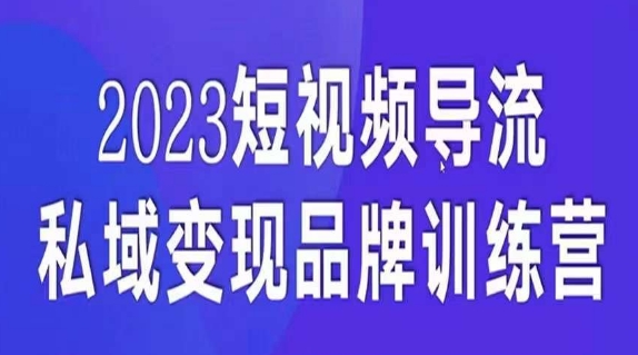 短視頻導流?私域變現課，5天帶你短視頻流量私域變現百度網盤