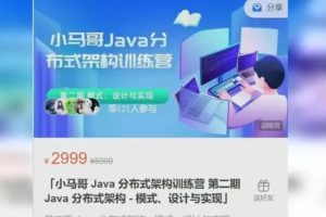 Java架構-小馬哥 Java分布式架構訓練營第二期百度網盤