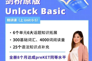 抖音英語楠姐-劍橋原版英語Unlock Basic上冊 Unit 0—5全套視頻百度網盤