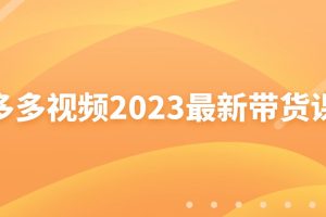 多多視頻2023最新帶貨課百度網盤