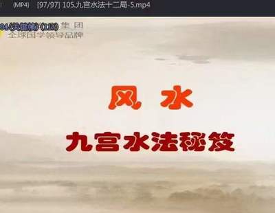 【易學上新】 14 郭福星九宮水法-郭福星《九宮水法》秘籍課程105集