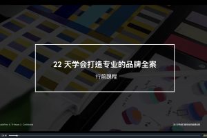 李宜軒22天學(xué)會打造專業(yè)的品牌全案百度網(wǎng)盤