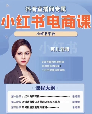 【抖音上新】小紅書電商高級運營課程 實操教學(xué)+案例分析