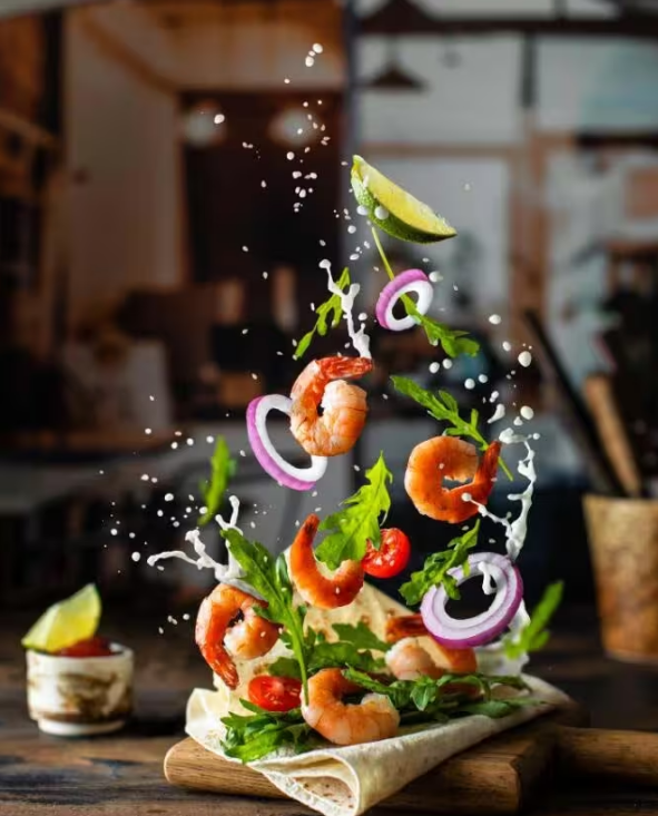 攝影師Daria Kalugina 12種懸浮美食攝影布光造型教程